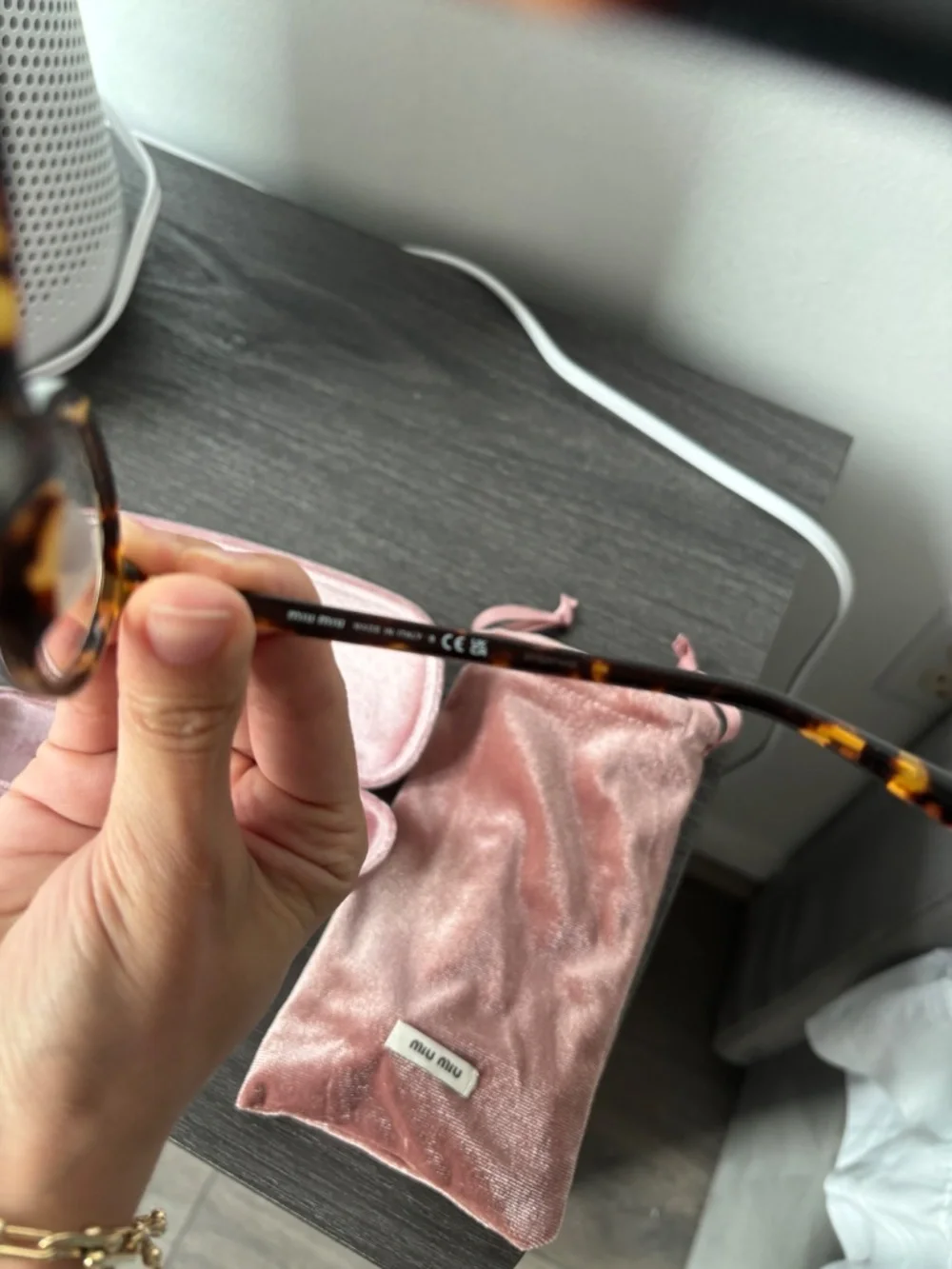 Miu Miu MU 03VV Round Tortoise Shell Acetate Eyeglasses Women Full Rim